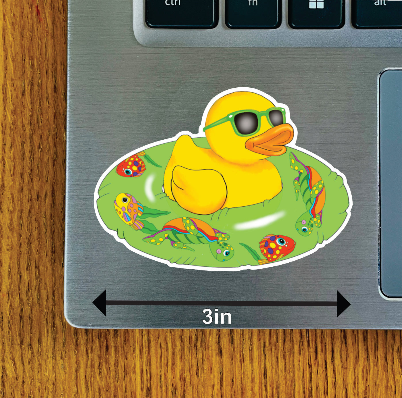 Duck in Swim Ring Floaty, Red, Purple, Pink, Green, Blue