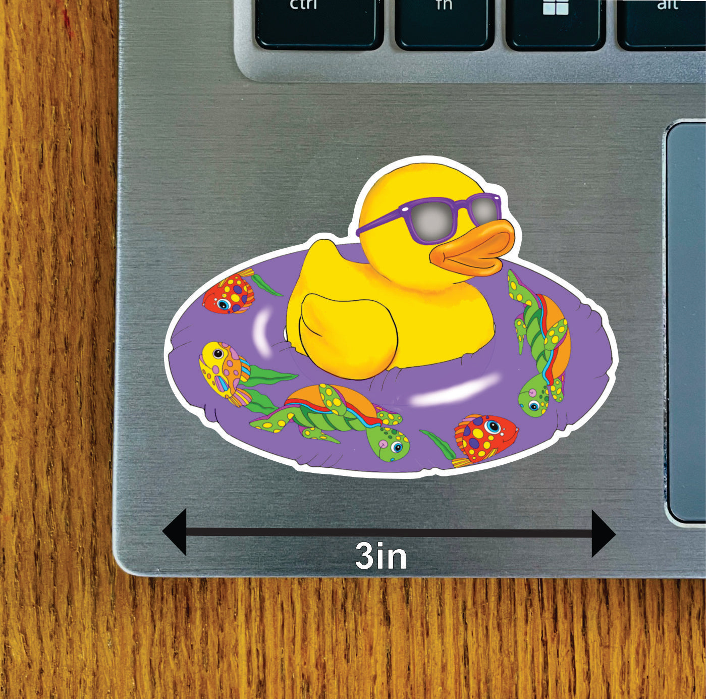 Duck in Swim Ring Floaty, Red, Purple, Pink, Green, Blue